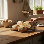 Technow Vip Ahmet VP-168  20*30 cm Mutfak Banyo Ferforje Metal Sepet thumbnail 2