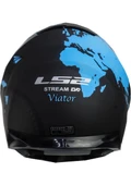 LS2 STREAM  EVO VİATOR MAT SİYAH MAVI KASK - 1