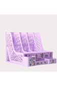 Ops MG 124 Pastel Mor 4 Bölmeli Modüler Tasarım Organizer Kalemlikli Magazinlik Klasör Arşiv Kutusu Demonte thumbnail 1