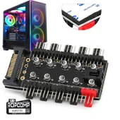 Ropcomp 10 Port Fan Power Hub SATA Güçlü PWM Switch Çoklayıcı thumbnail 2