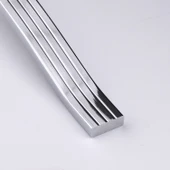 Akasya 192 mm Krom Gümüş Çizgili Metal Mobilya Çekmece Dolap Kapak Kulpu Paslanmaz Kulpları Kulbu thumbnail 5