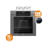 Ferre Fryart-Sılentart Serisi Gri Set (SS038 + QEP63CPR +D079-SA) - Döküm Izgara / 75 cm Ocak thumbnail 4