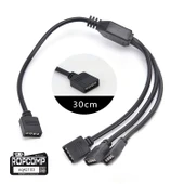 Ropcomp PC Kasa ve LED Aydınlatma için 3 Çıkışlı 4-Pin RGB Splitter thumbnail 2