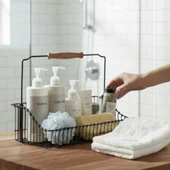 Technow Vip Ahmet VP-168  20*30 cm Mutfak Banyo Ferforje Metal Sepet thumbnail 3