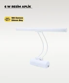 6W Beyaz Flüt Aplik 6500K (Beyaz Işık) thumbnail 1