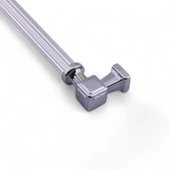 Mobilya Çekmece Mutfak Dolabı Dolap Kulpları Kulb 22.4 cm 128 mm Çizgili Krom Renk Metal Kulp thumbnail 5