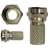 Geniş F Konnektör 100 Adet Gümüş - 1