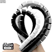 Ropcomp Spiral Kablo Kanalı Kablo Düzenleyici Toplayıcı Tutucu 1.5M 22mm (Gri) thumbnail 3