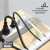 Ropcomp Spiral Kablo Kanalı Kablo Düzenleyici Toplayıcı Tutucu 1.5M 28mm (Siyah) thumbnail 3