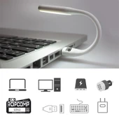 Ropcomp USB LED Işık Esnek Okuma ve Klavye Lambası (Beyaz) thumbnail 2