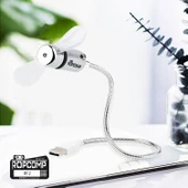 Ropcomp Mini USB LED Fan + Type-C Dönüştürücü thumbnail 3