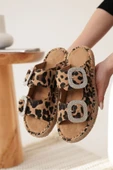 Tyna Süet Leopar Taşlı Kadın Terlik thumbnail 3