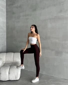 Kadın Yüksel Bel Korse Detay Toparlayıcı Tayt thumbnail 3