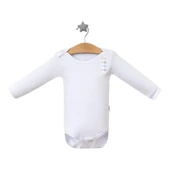 Babytoo Bebek & Çocuk %100 Pamuklu Düz Uzun Kollu Çıtçıtlı Body & Zıbın Beyaz 92 cm 2 Yaş BBYT.BBYZ.9202 - 2