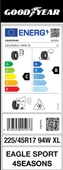 GOODYEAR 225/45R17 94W XL FP EAGLE SPORT 4 SEASONS 4 MEVSİM KAR LOGOLU (2025) thumbnail 4