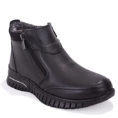 Dagoster DZA07-122042650 Siyah Günlük Düz Taban Fermuarlı Deri Kadın Bot thumbnail 1