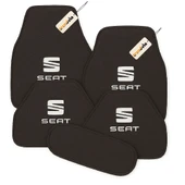 Antrasit Renk SEAT Logolu 5’li Oto Halı Paspas Takımı Kaymaz Taban, Suya Dayanıklı, Kolay Temizlenebilir Araba Zemin Seti - 1
