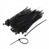 2,5x 200mm ( 20cm) Siyah Plastik Kablo Bağı 100 Adet - 1