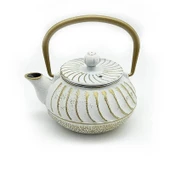 Taşev Linden Sümbül Beyaz 750 ml Döküm Demlik thumbnail 1