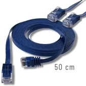IRENIS 50 cm CAT6 Kablo Yassı Ethernet Network Lan Ağ İnternet Kablosu thumbnail 5