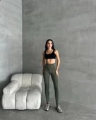 Kadın Yüksel Bel Korse Detay Toparlayıcı Tayt thumbnail 12