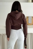Kadın Siyah Fermuarlı Hoodie SWEAT – Minimal Sokak Ruhuyla thumbnail 7