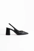 Keira Siyah Cilt Kadın Topuklu Ayakkabı thumbnail 6