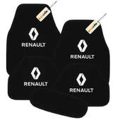 Siyah Renk Renault Uyumlu 5’li Halı Paspas Takımı  Kaymaz Tabanlı, Yıkanabilir Oto Paspas Seti - 1