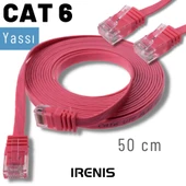 IRENIS 50 cm CAT6 Kablo Yassı Ethernet Network Lan Ağ İnternet Kablosu thumbnail 4