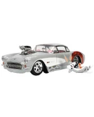 Looney Tunes Bugs Bunny ve 1957 Chevrolet Corvette 1:24 Die Cast Araç ve Figür 32390 thumbnail 2