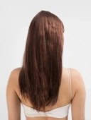 Kahve Renk Uzun Düz Parti Peruğu - Uzun Kahverengi Peruk - 2