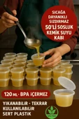 120 ml Kendinden Kapaklı Şeffaf Sosluk – Sızdırmaz, Sıcağa Dayanıklı, Tekrar Kullanılabilir 50’li Set - 1