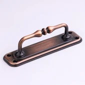 Metal Kapı Çekme Kolu 14.5 cm Tutamağı Kulp Kulpları Dolap Mobilya Dolap Çekmece Antik Bakır thumbnail 6