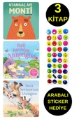 EMOJİLİ  STİCKER HEDİYE  - OKUL ÖNCESİ RESİMLİ KİTAPLAR  - UTANGAÇ AYI  MONTİ - ANNECİĞİM - MİNİĞİM thumbnail 1