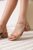 Date Kadın Mat Nude Topuklu Sandalet - 12
