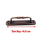 Metal Kapı Çekme Kolu 14.5 cm Tutamağı Kulp Kulpları Dolap Mobilya Dolap Çekmece Antik Bakır thumbnail 3