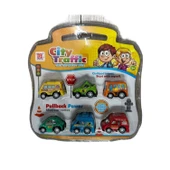 6'Lı Çanta Paket Mini Çek Bırak Araba Seti - 3
