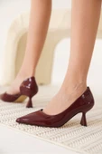 Seraphine Kadın Bordo Rugan Topuklu Ayakkabı thumbnail 10