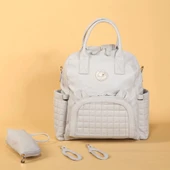 M&y Kitty Deri Anne Bebek Bakım Sırt Çantası 7271 Gri thumbnail 1