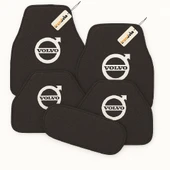 Antrasit Renk Volvo Logolu 5 Parça Oto Halı Paspas Seti  Dayanıklı, Kolay Temizlenir, Tüm Havalara Uygun - 1