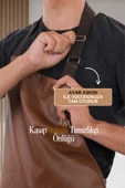 Suni Deri Su Geçirmez Bulaşıkçı Önlüğü Aşçı Önlüğü Kasap Önlüğü Temizlikçi Önlüğü thumbnail 11