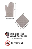 Simple 3lü Set Ayar Askılı Mutfak Önlüğü Seti (ELDİVEN, TUTACAK) - 6