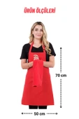 Star ayar askılı havlulu mutfak önlüğü seti (Havlulu önlük) - 4