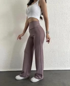 fitilli palazzo pantolon sütlükahve - 1