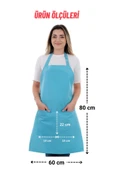 Simple 3lü Set Ayar Askılı Cepli Mutfak Önlüğü Seti (2 ELDİVEN) Şef Garson Kafe Aşçı Barista - 12