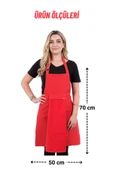 Star Ayar Askılı 5li Mutfak Önlüğü Seti (AYAR ASKILI HAVLULU ÖNLÜK, ŞAPKA, ELDİVEN, TUTACAK) - 4
