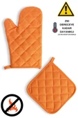 Yanmaz Fırın Eldiveni Ve Fırın Tutacağı (1 ELDİVEN 1 TUTACAK) - 1