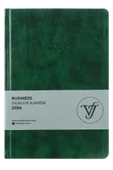 Victoria's Journals Business 2026 Günlük Ajanda 17x24cm Sert Kapak Ivory 80gr. Ayraçlı Yeşil thumbnail 1