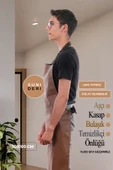 Suni Deri Su Geçirmez Bulaşıkçı Önlüğü Aşçı Önlüğü Kasap Önlüğü Temizlikçi Önlüğü thumbnail 9