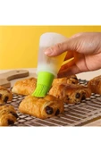 1 Adet Pratik Mini Yağlık Mini Hazneli Yağlık Yağ Sos Ve Yumurta Fırçası Silikon Fırçalı Yağdanlık - 2